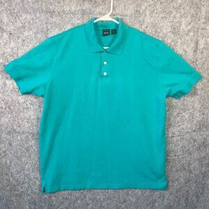 BOSS Hugo Boss Polo Shirt Men's XL Turquoise Pima Cotton Embroidered Logo
